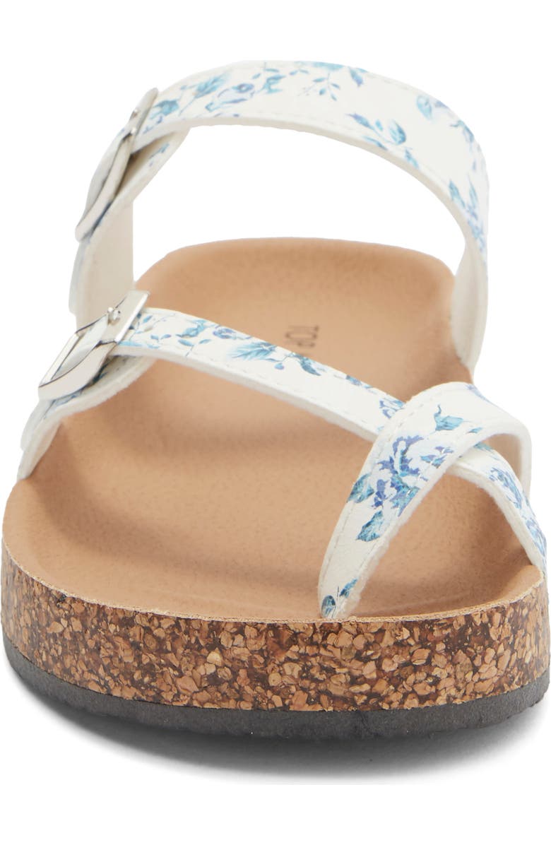 TOP MODA Amara Toe Loop Sandal, Alternate, color, White Pu