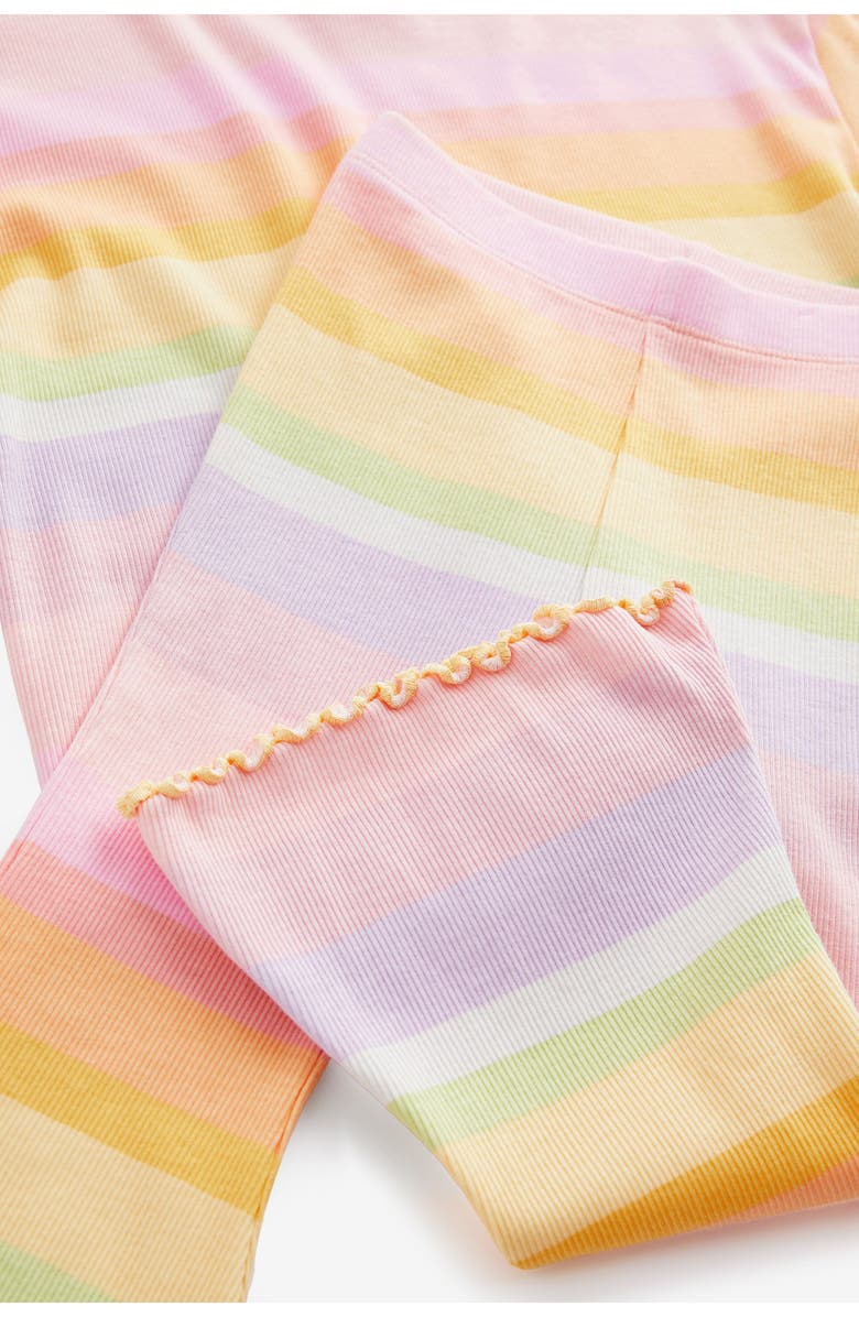 NEXT Kids' Rainbow Stripe Cotton T-Shirt & Leggings Set, Alternate, color, 