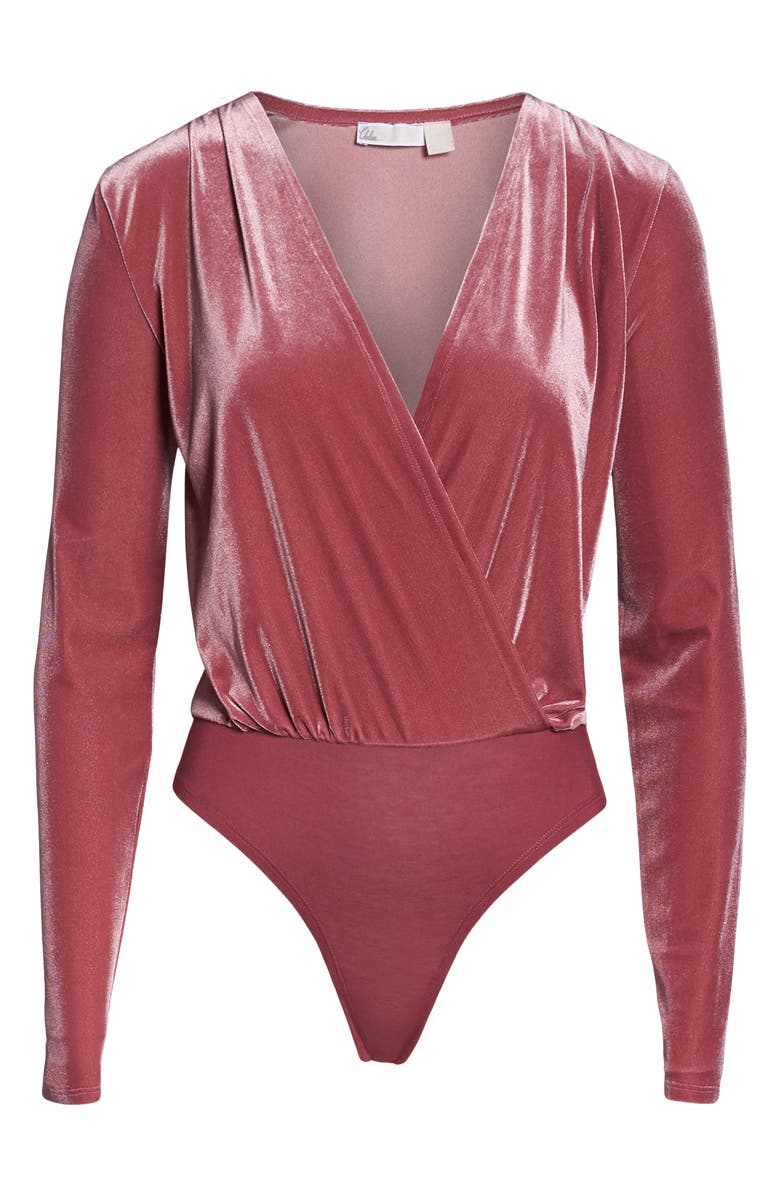 Chelsea28 Be Your Love Velour Bodysuit, Alternate, color, 