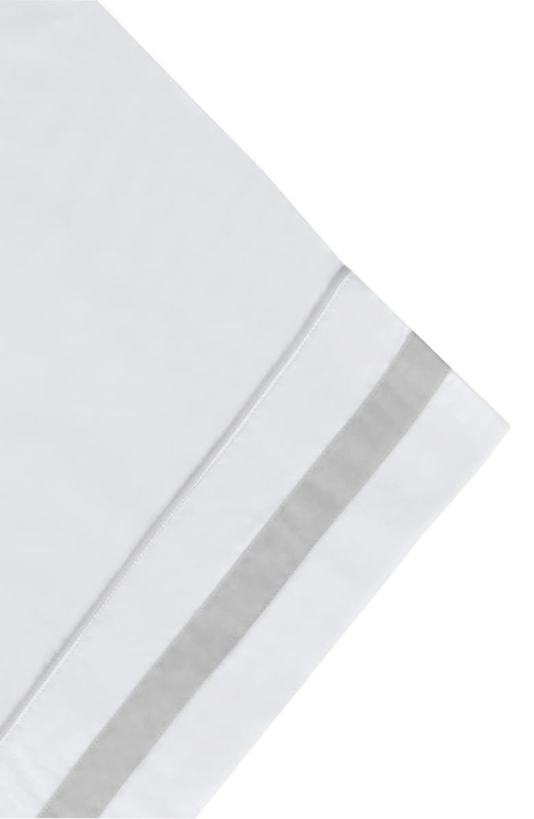 MELANGE HOME 300 Thread Count Percale Border Sheet Set, Alternate, color, Grey