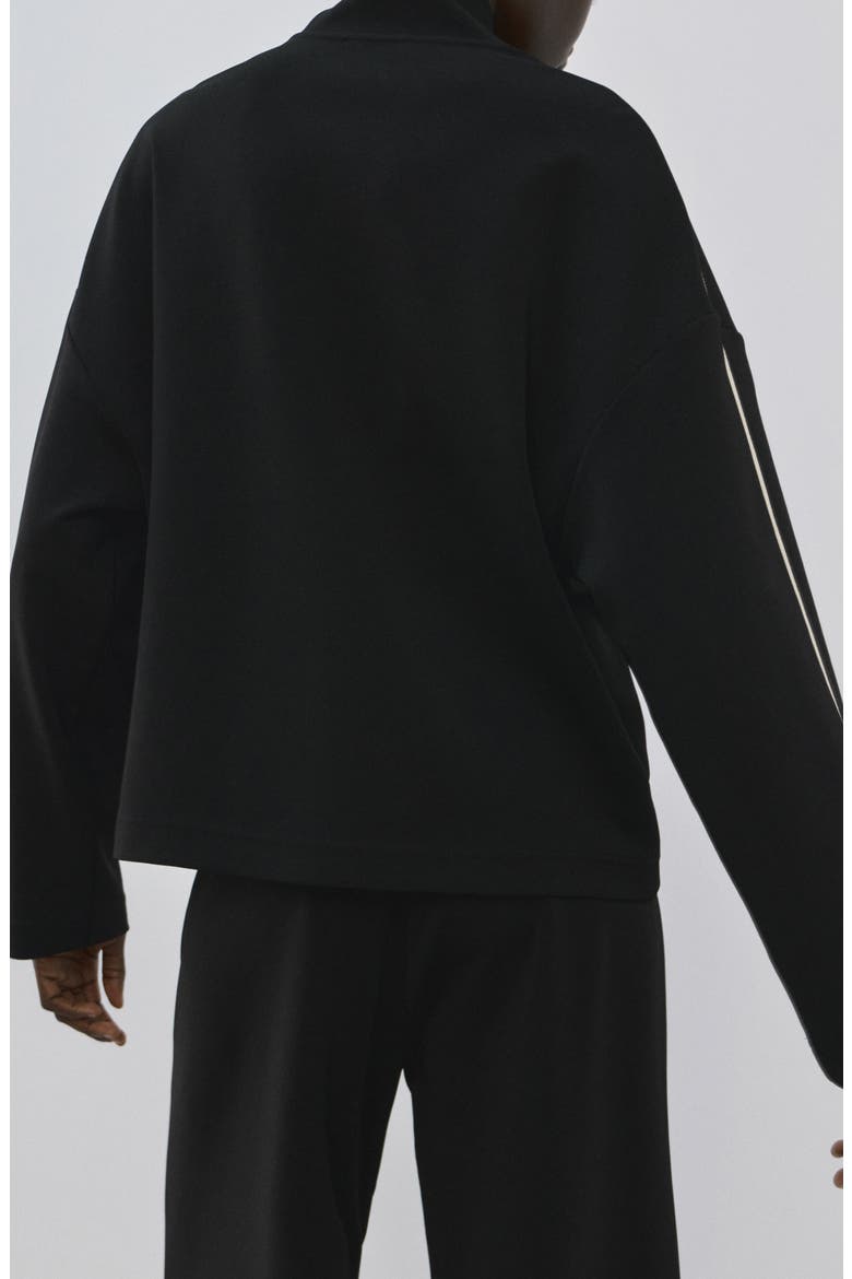 Half Zip Sweatshirt, Alternate, color, BLACK