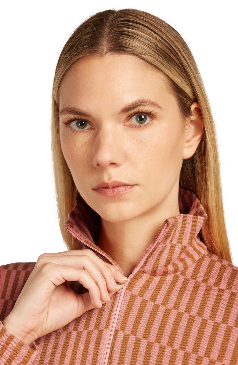 Icebreaker Merino Wool 260 Vertex Half Zip Top, Alternate, color, Trail/ Acid Pink/ J