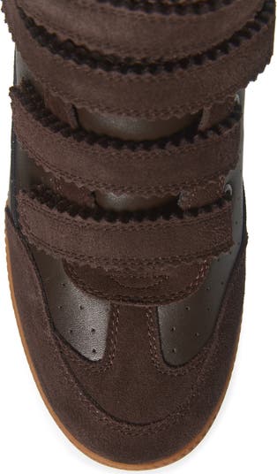 【Steve Madden】MUSTANG ウェッジスニーカー MUSTANG White Suede Women's High-Top Velcro Sneaker – Steve