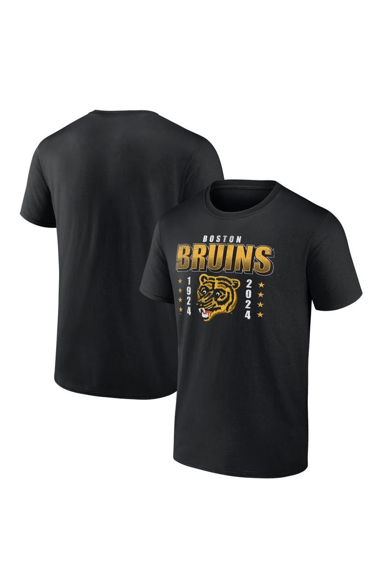 FANATICS Men's Fanatics Branded  Black Boston Bruins Centennial  T-Shirt, Main, color, Black