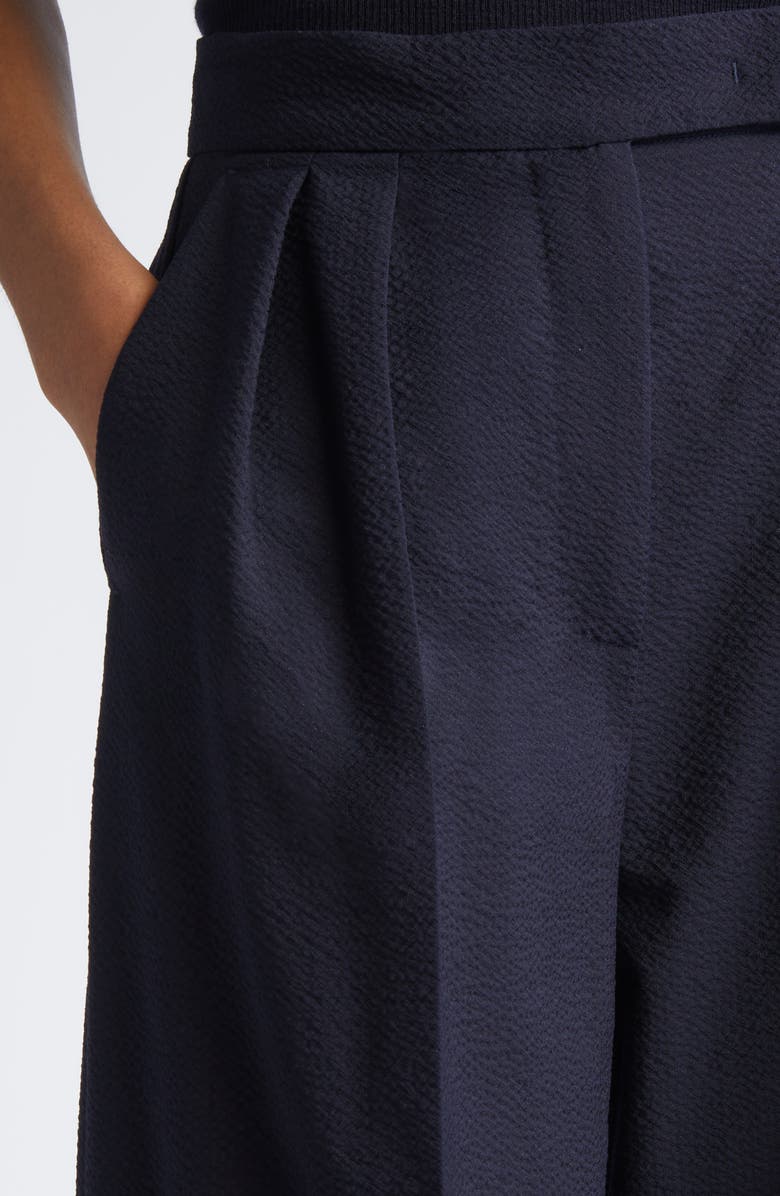 Max Mara Secolo Pleated Wool Blend Seersucker Pants, Alternate, color, Ultramarine
