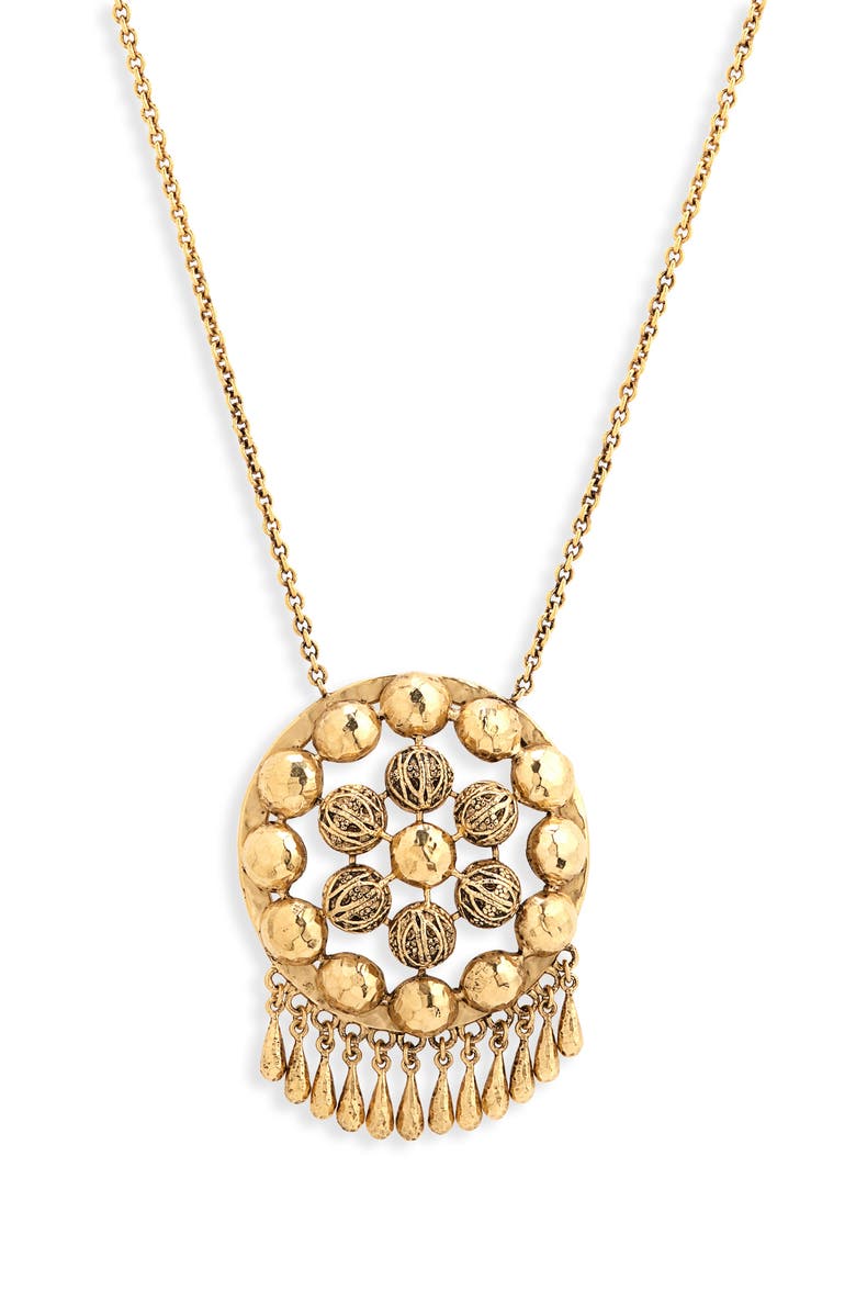 Saint Laurent Charmed Talisman Long Pendant Necklace, Alternate, color, 