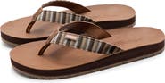Feelgoodz Womens Zensole Slim Kinderz Woven Strap Faux Leather Flip Flop Thong Sandals