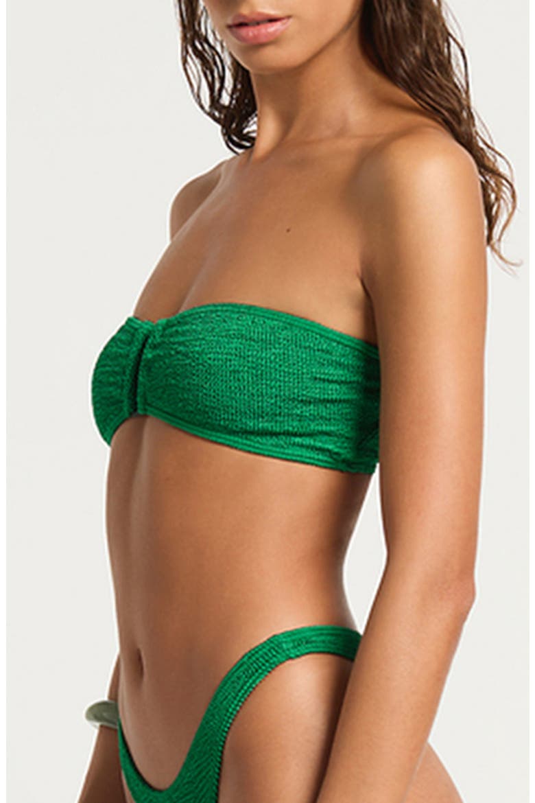 Blake Bandeau Bikini Top, Alternate, color, EMERALD SHIMMER
