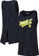 5TH AND OCEAN BY NEW ERA Women's 5th & Ocean by New Era Navy Nashville SC Athletic Cross Back Tank Top
