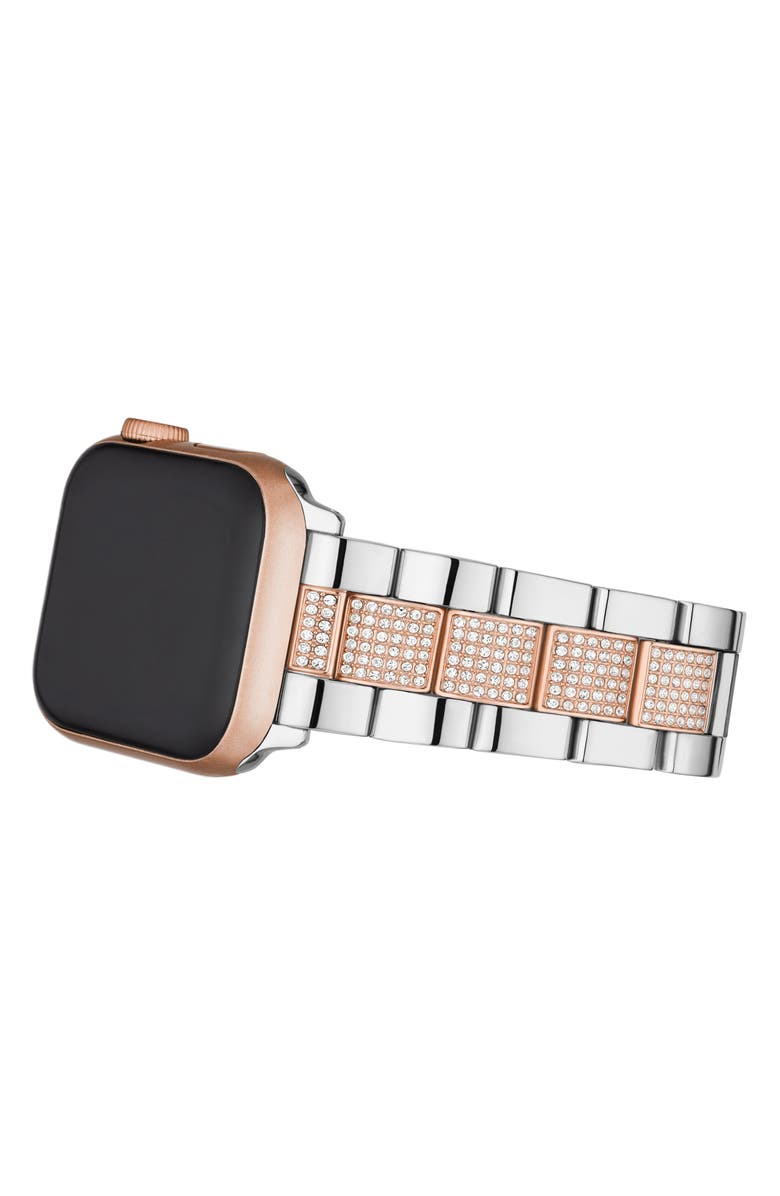 Michael Kors Bradshaw Pavé Crystal 20mm Apple Watch<sup>®</sup> Bracelet Watchband, Alternate, color, 