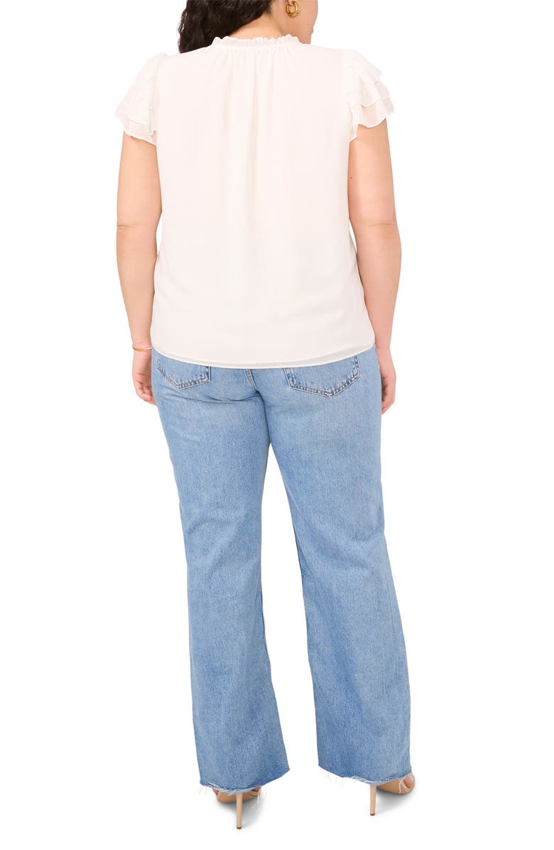 1.STATE Tie Neck Flutter Sleeve Top, Alternate, color, 