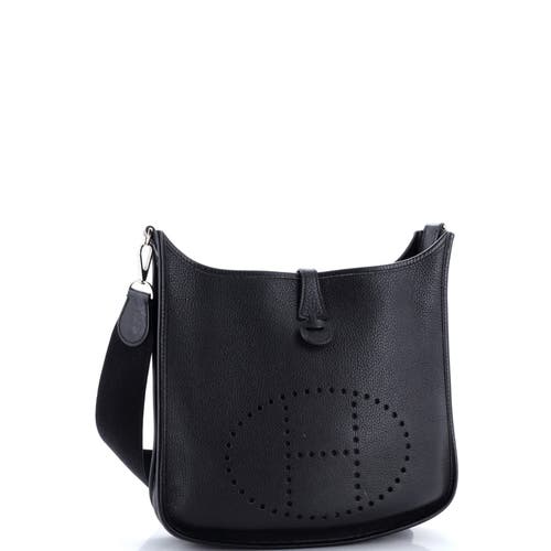 Pre-owned Hermes Hermes Evelyne Bag Gen I Clemence Pm In Black