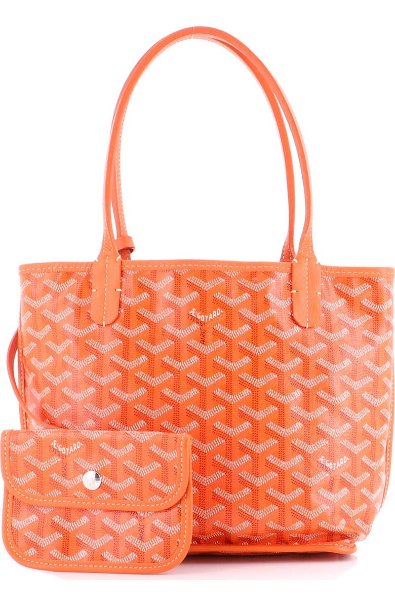 Pre-Owned Goyard Anjou Reversible Tote Coated Canvas Mini, Alternate, color, Orange