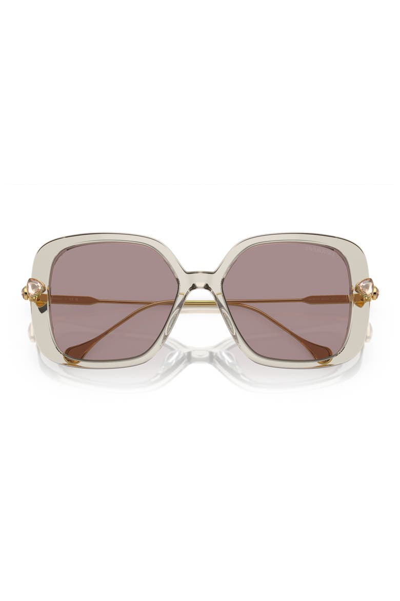 56mm Square Sunglasses, Alternate, color, VIOLET