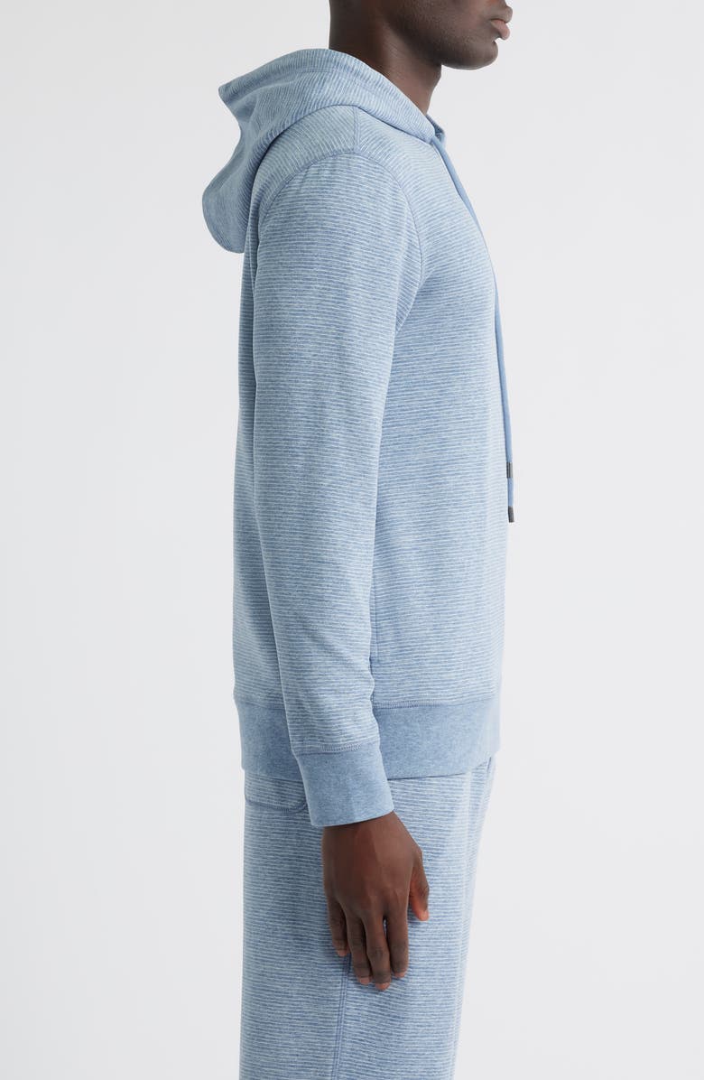 Daniel Buchler Pinstripe Pajama Hoodie, Alternate, color, Blue Stripe