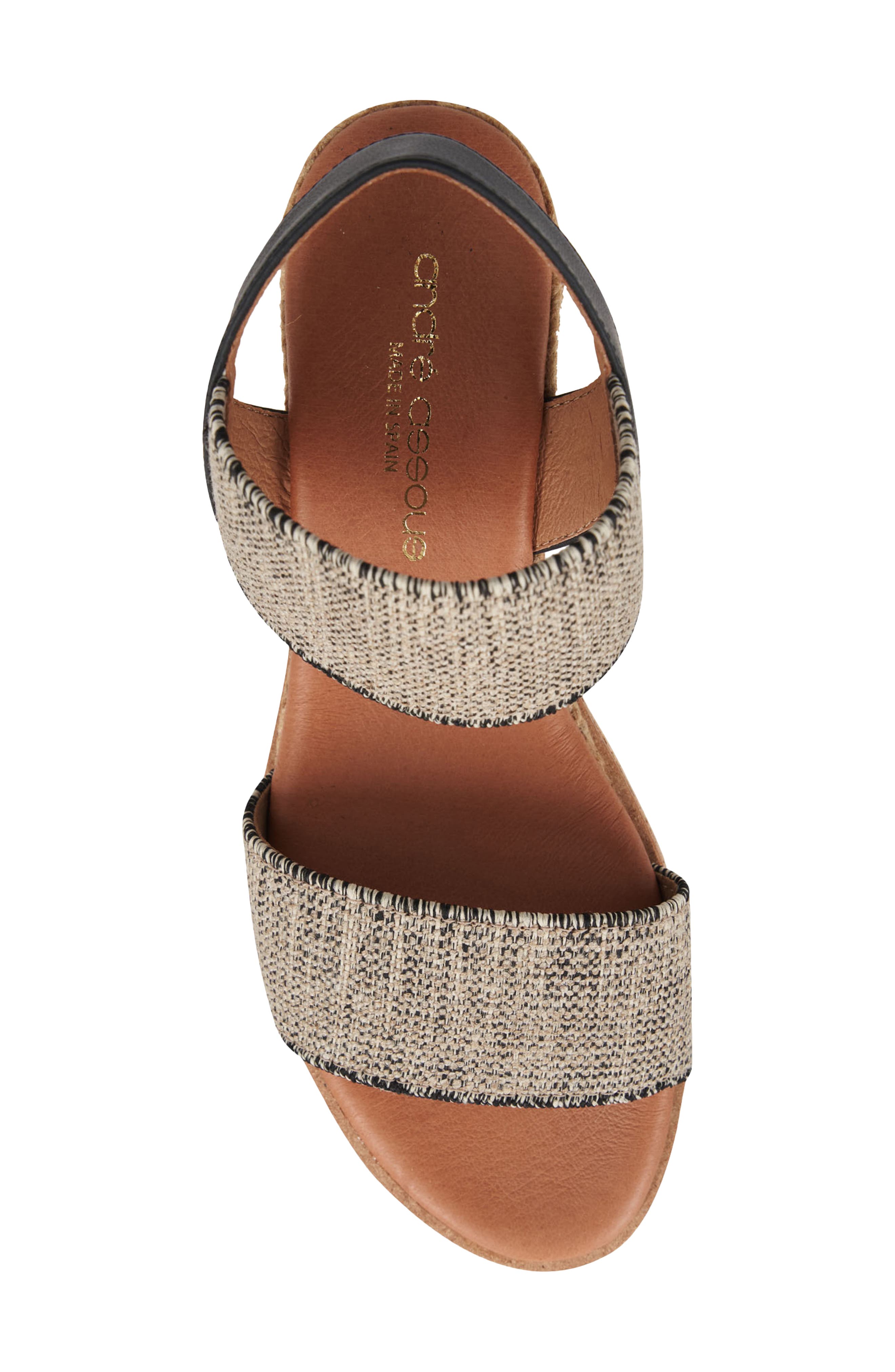 André Assous Neveah Espadrille Sandal, Alternate, color, Black/ Beige