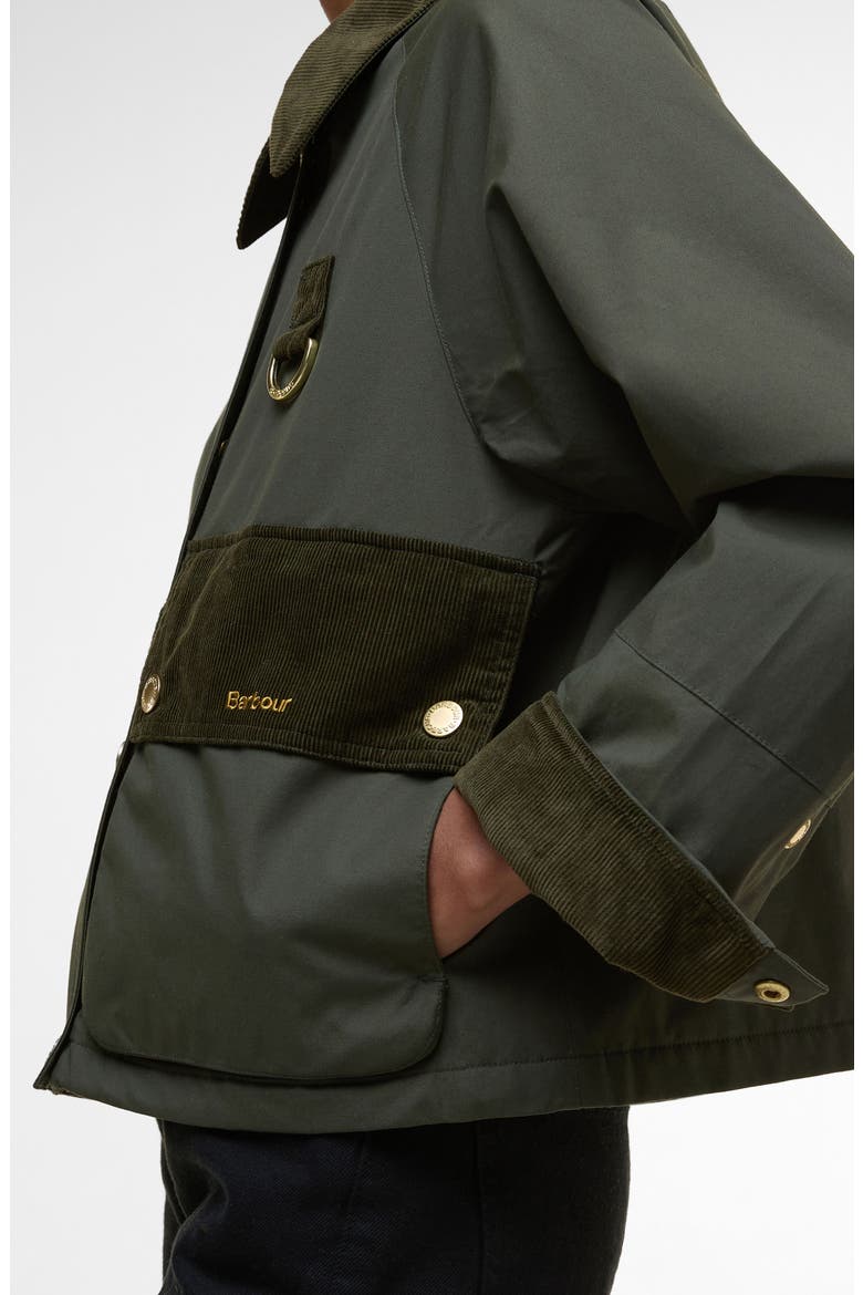 Phoebe Crop Jacket, Alternate, color, OLIVE BROWN