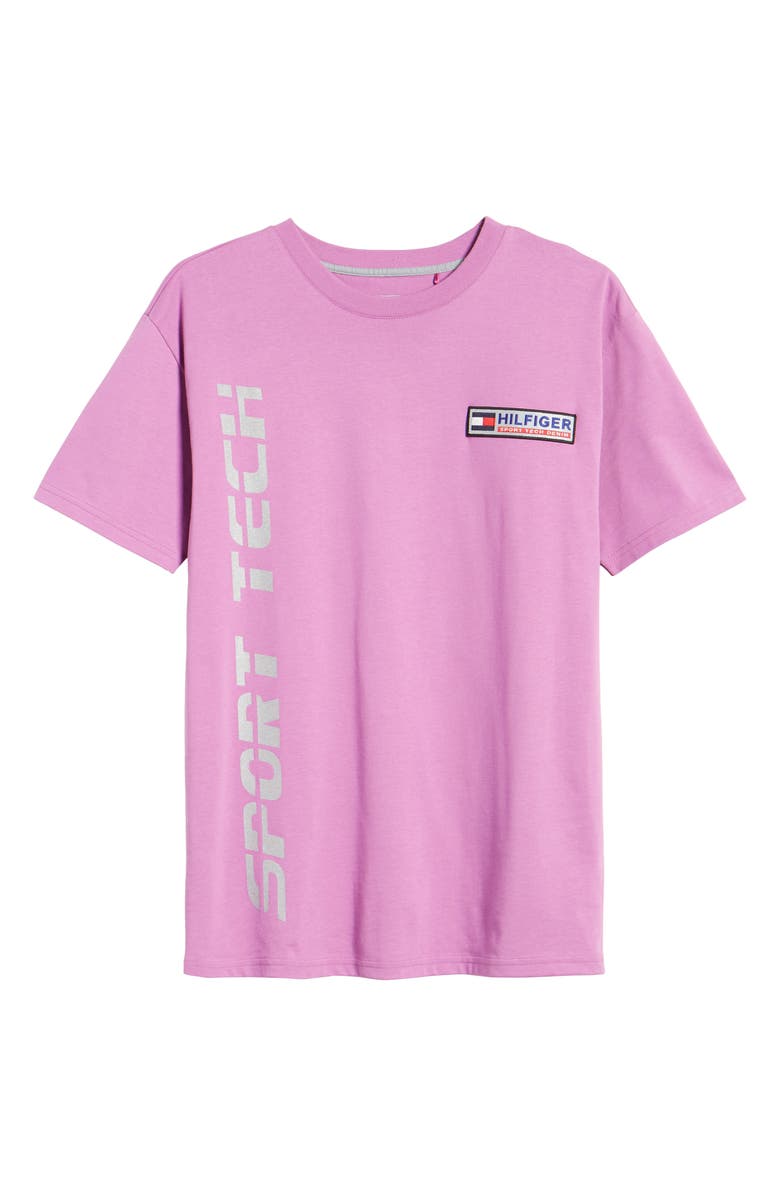 TOMMY JEANS TJM Sport Tech Logo Patch T-Shirt, Alternate, color, 