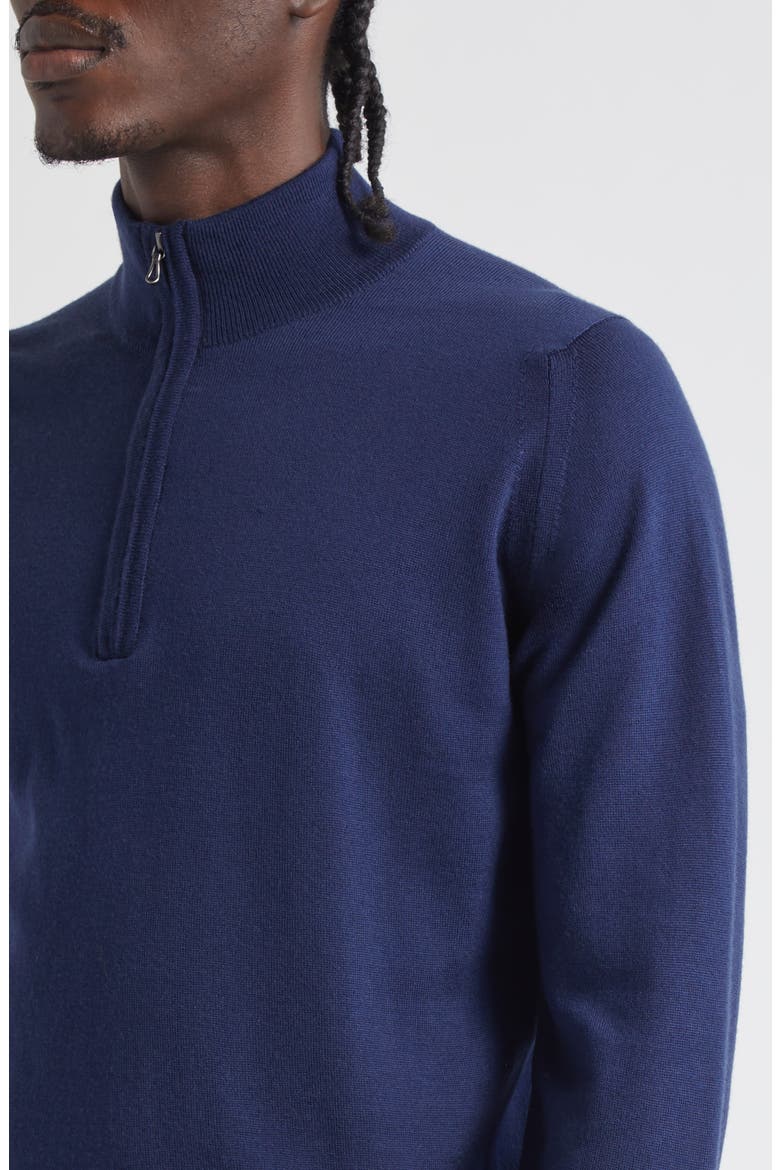 Men's Tapton Half Zip Merino Wool Sweater, Alternate, color, HEMINGWAY BLUE