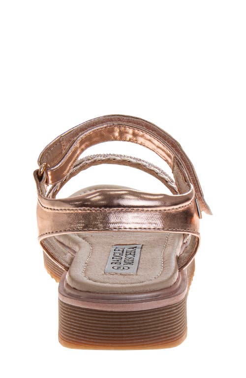 Badgley Mischka Collection Kids' Metallic Platform Sandal In Rose Gold
