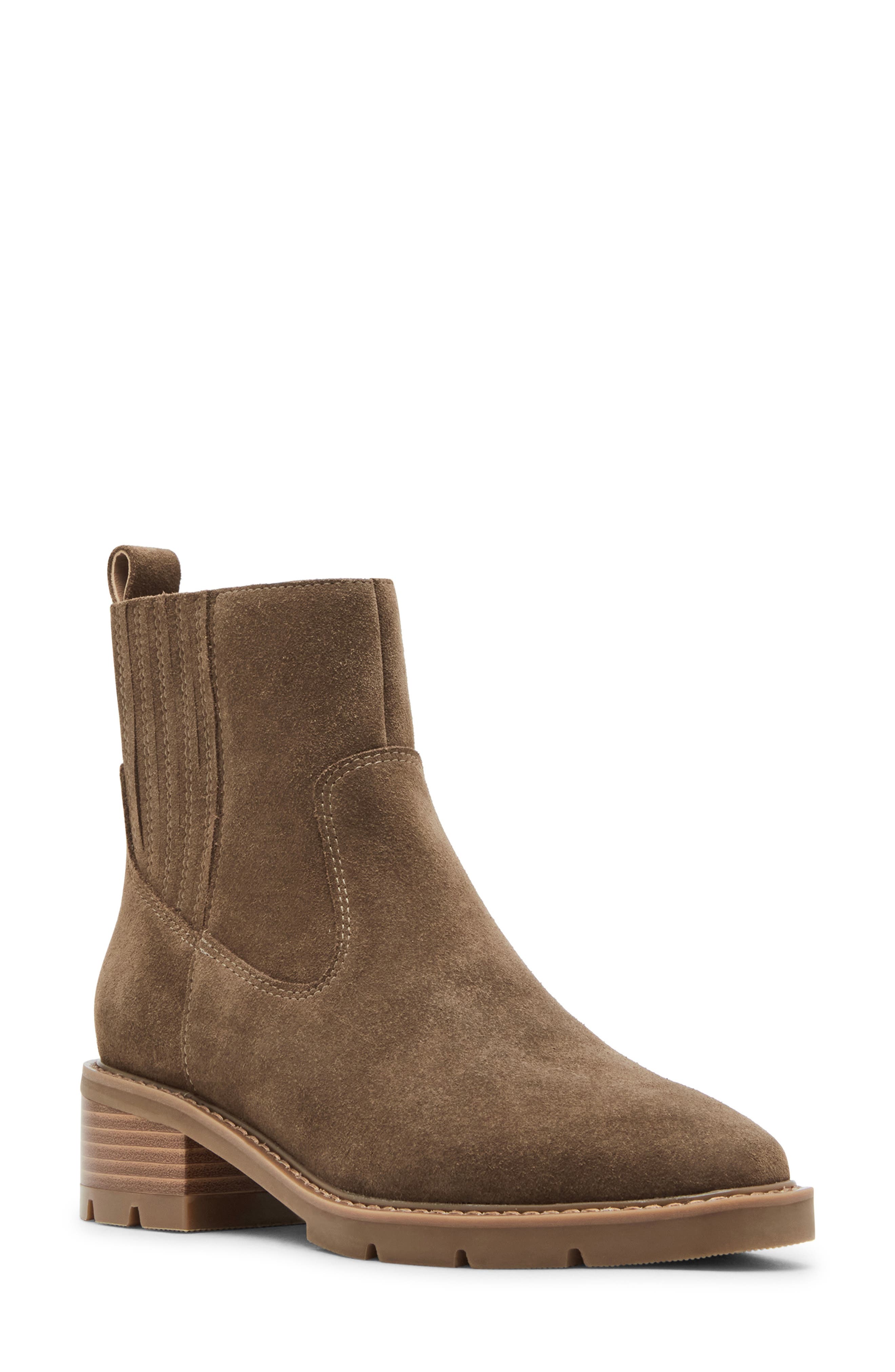 Harlen Waterproof Bootie, Main, color, TAUPE SUEDE
