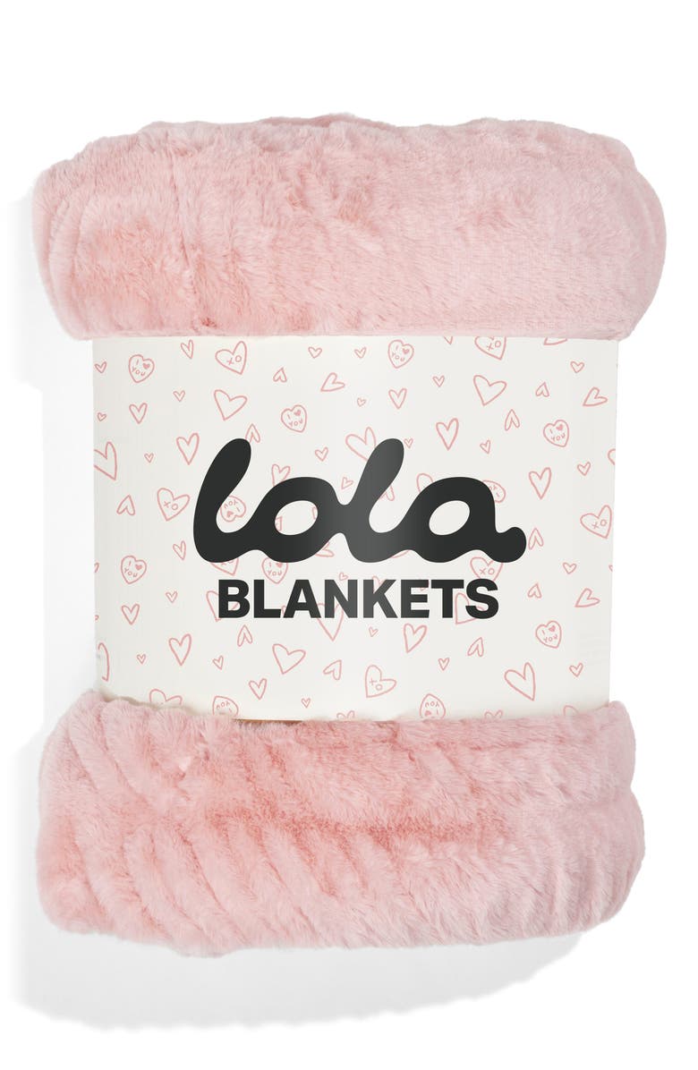 LOLA BLANKETS Original Throw Blanket, Alternate, color, Sugar Petal Two-Tone