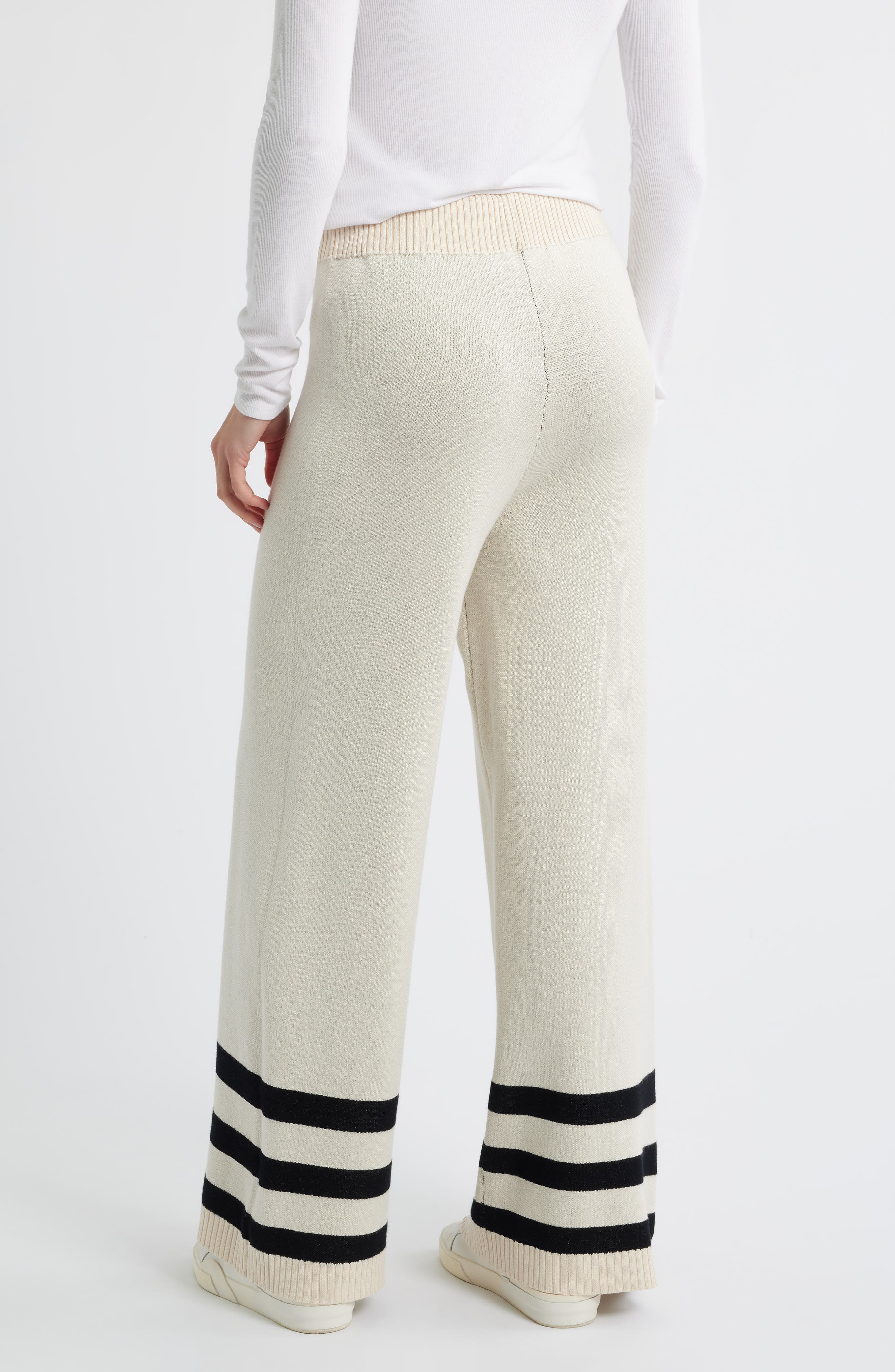 Stripe Leg Sweater Pants - image 2