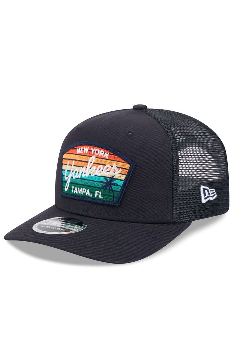New Era Men's New Era  Navy New York Yankees 2025 Spring Training 9SEVENTY Stretch-Snap Trucker Hat, Main, color, 