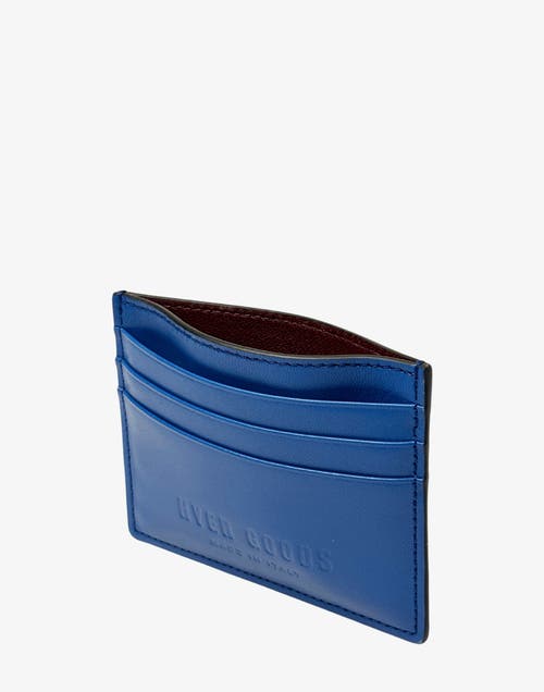 Hyer Goods Upcycled Italian Leather Certo Card Wallet In Electric Blue