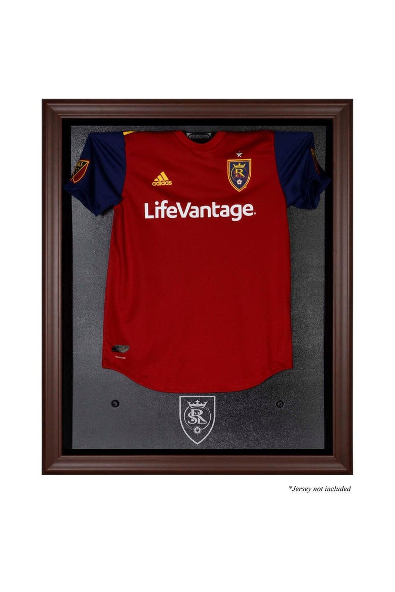 Real Salt Lake Framed Brown Team Logo Jersey Display Case, Main, color, Brown