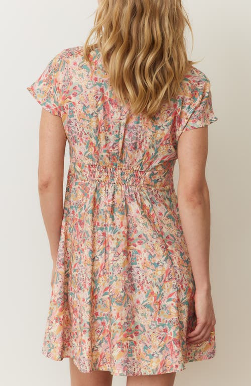 Marine Layer Camila Floral Button Front Minidress In Superbloom
