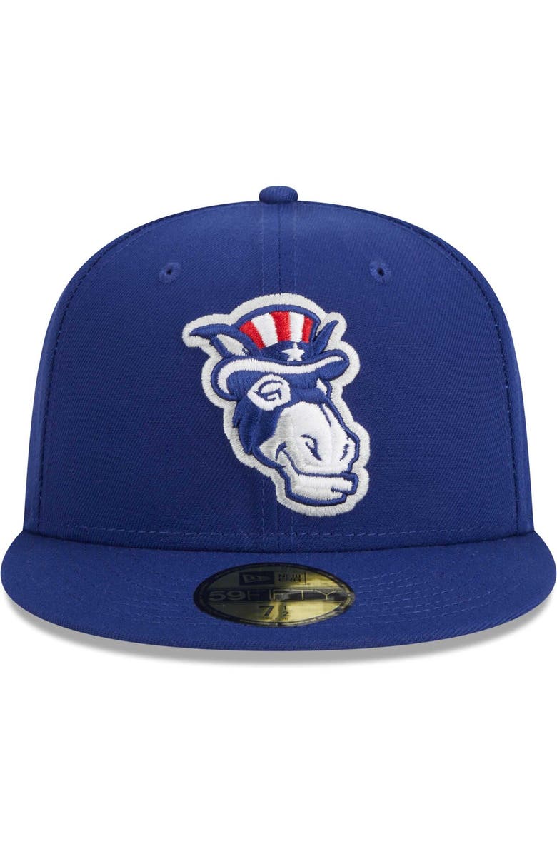 New Era Men's New Era Navy New Hampshire Fisher Cats Theme Nights New Hampshire Primaries 59FIFTY Fitted Hat, Alternate, color, Navy