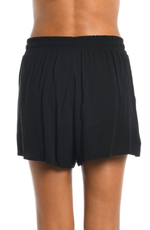 La Blanca Bcb Crepe Beach Shorts In Black