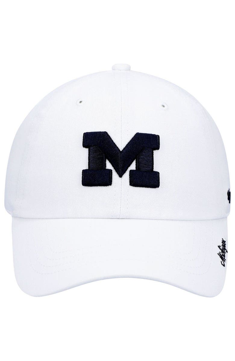 '47 Women's '47 White Michigan Wolverines Miata Clean Up Logo Adjustable Hat, Alternate, color, 