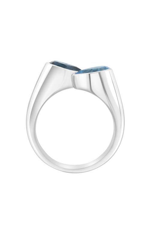 Effy Sterling Silver Blue Topaz & London Blue Topaz Bypass Ring In Metallic