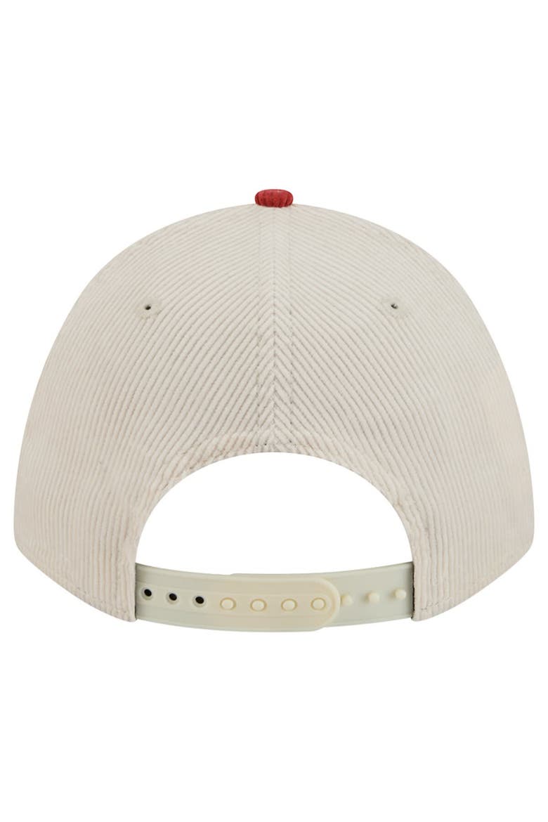 Men's New Era Garnet/Cream South Carolina Gamecocks Arch Two-Tone Corduroy 9FORTY A-Frame Adjustable Hat, Alternate, color, Garnet