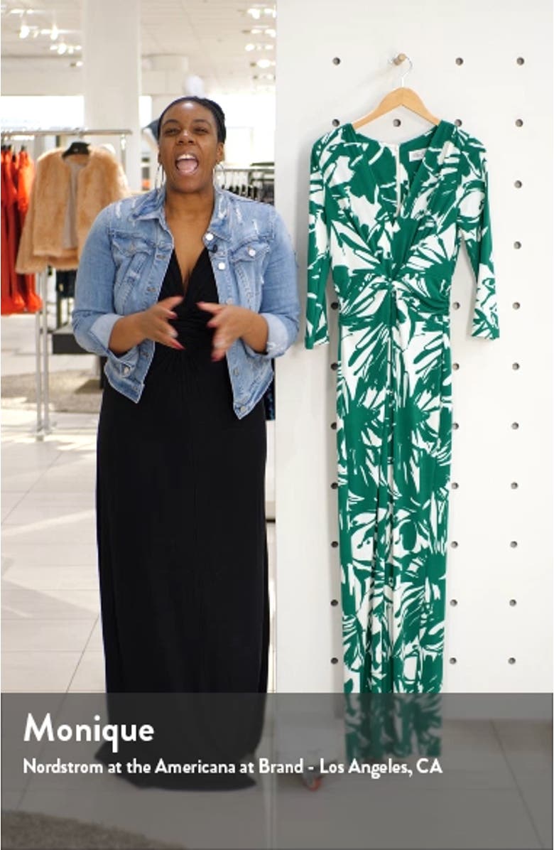 Tropical Print Twist Jumpsuit, sales video thumbnail