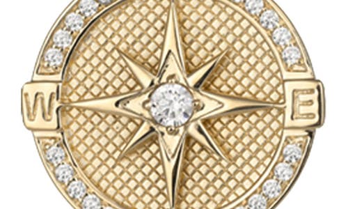 American Exchange Set Of 2 Figaro Chain & Compass Pendant Necklaces In Gold/silver