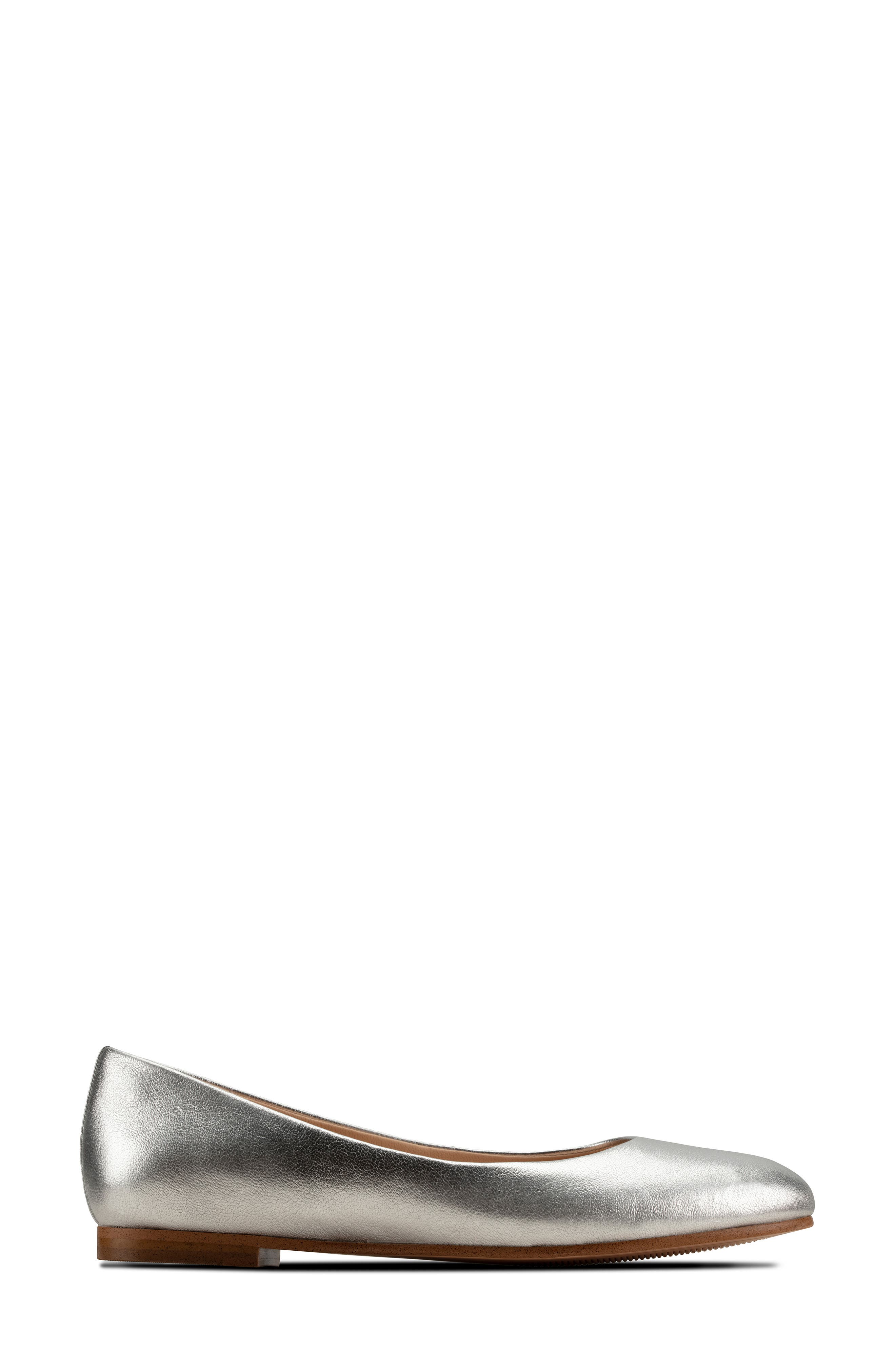 Grace Piper Ballet Flat, Alternate, color, SILVER METALLIC LEATHER