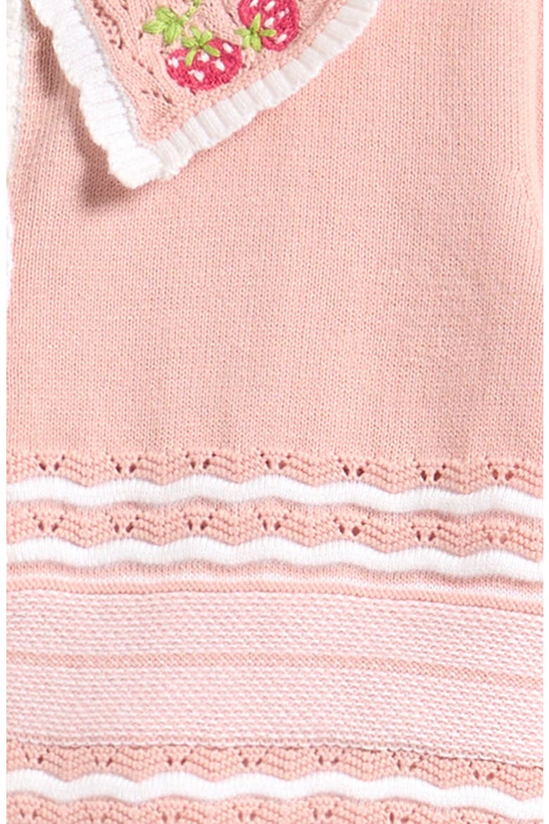 Kids' Collared Top & Mesh Skirt, Alternate, color, PINK