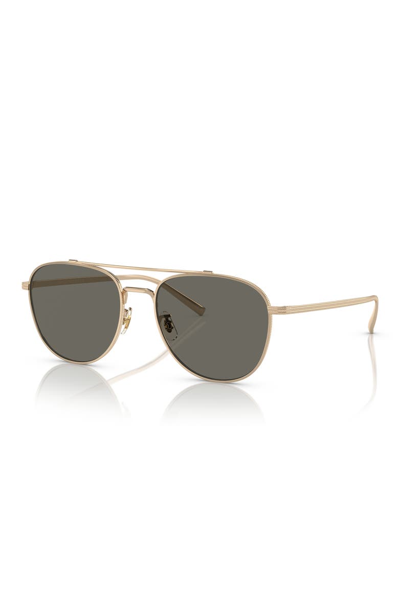 Rivetti 55mm Pilot Sunglasses, Alternate, color, GOLD