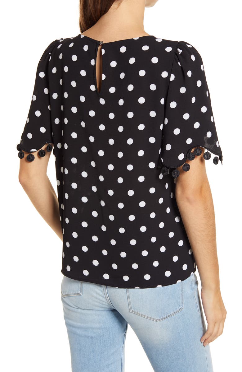 CeCe Dappled Dot Blouse, Alternate, color, 
