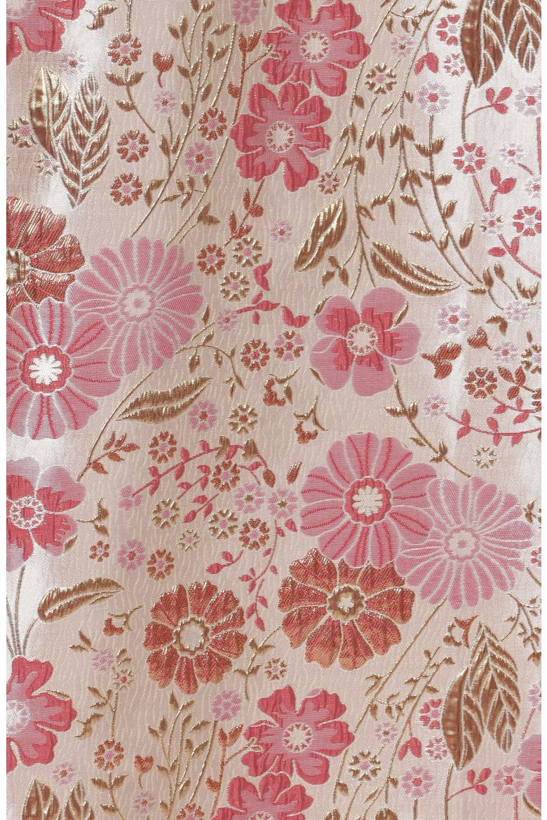 Yasmine Empire Floral Brocade Gown, Alternate, color, PINK FLORAL
