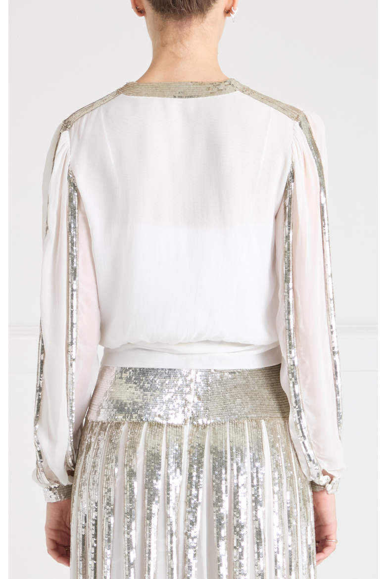 Filigree Blouse, Alternate, color, Silver