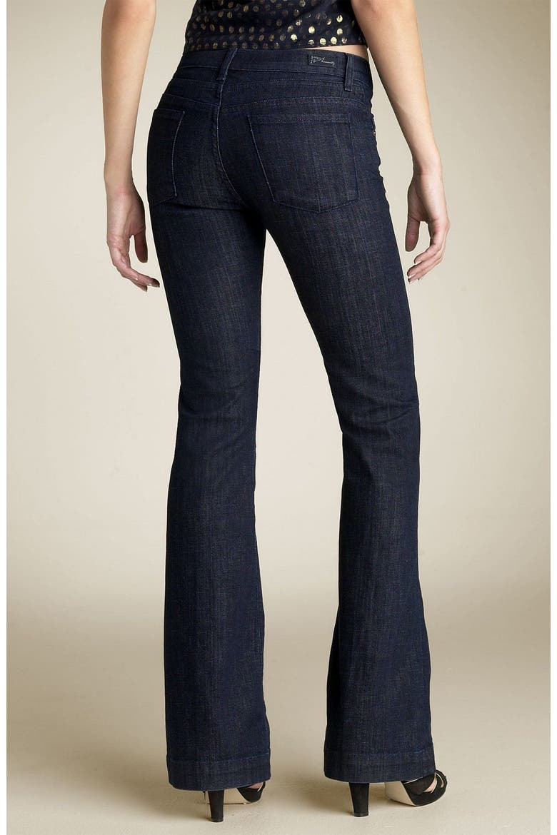'Hutton' High Rise Wide Leg Stretch Denim Trousers, Main, color, DARK PARIS