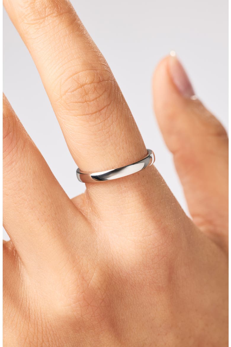 Solid White Gold - Slim Eclipse Ring, Alternate, color, Gold