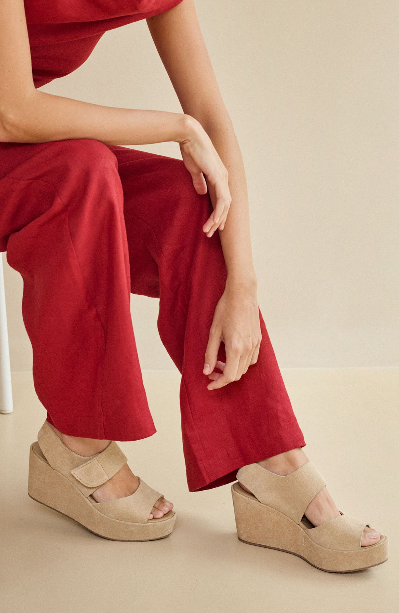 Pedro Garcia Helen Platform Wedge Sandal, Alternate, color, Dijon Castoro