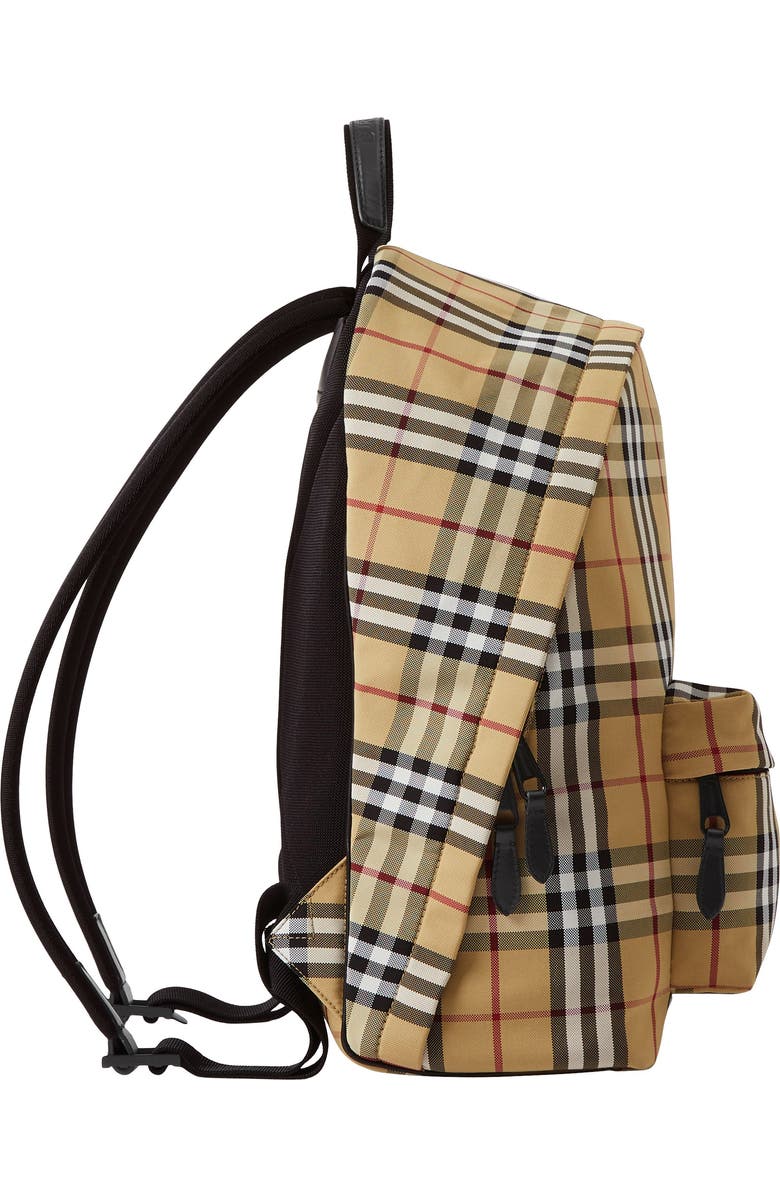 Burberry Jett Check Canvas Backpack, Alternate, color,