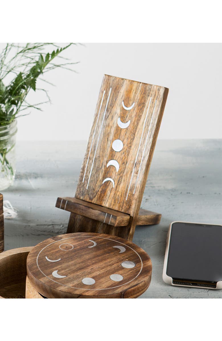 Matr Boomie Indukala Moon Phase Phone Holder, Alternate, color, Brown
