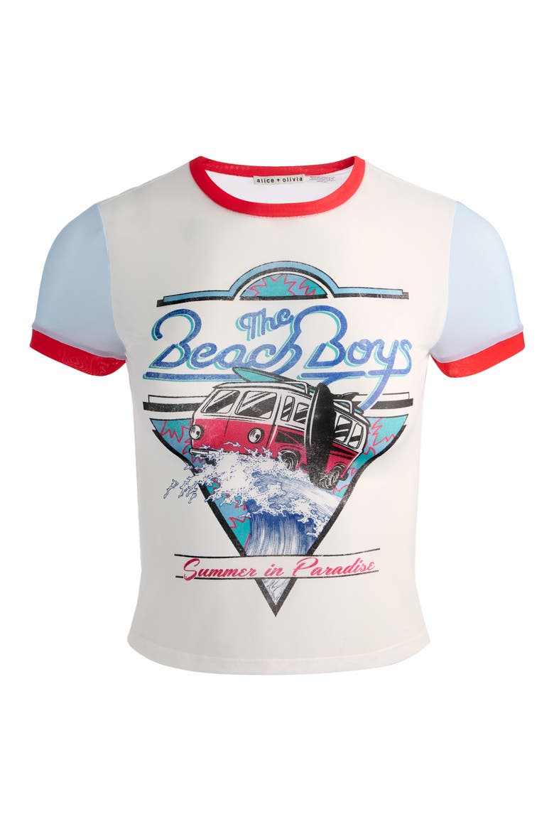 Tess The Beach Boys Graphic Mesh T-shirt, Alternate, color, SUMMER IN PARADISE